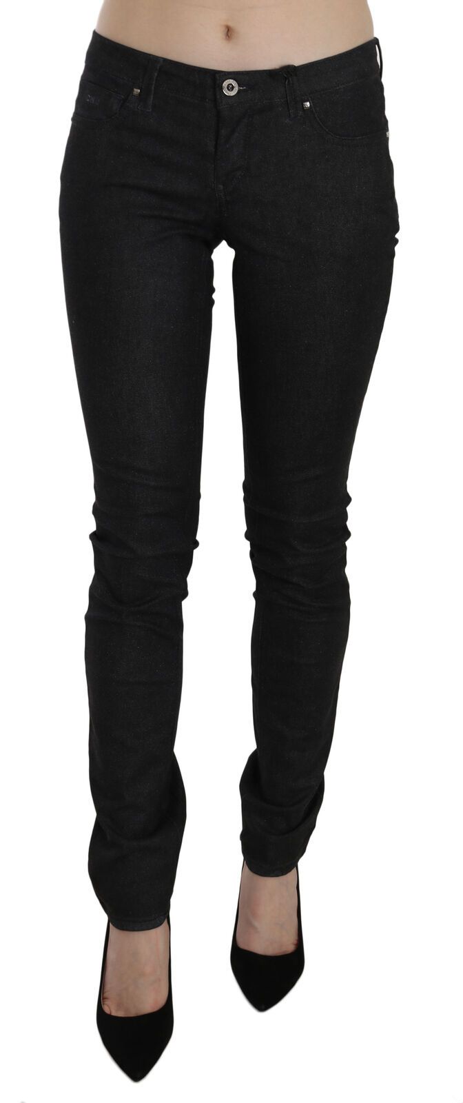 Costume National Zwarte Lage Taille Skinny Casual Denim Jeans