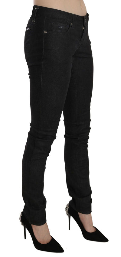 Costume National Zwarte Lage Taille Skinny Casual Denim Jeans