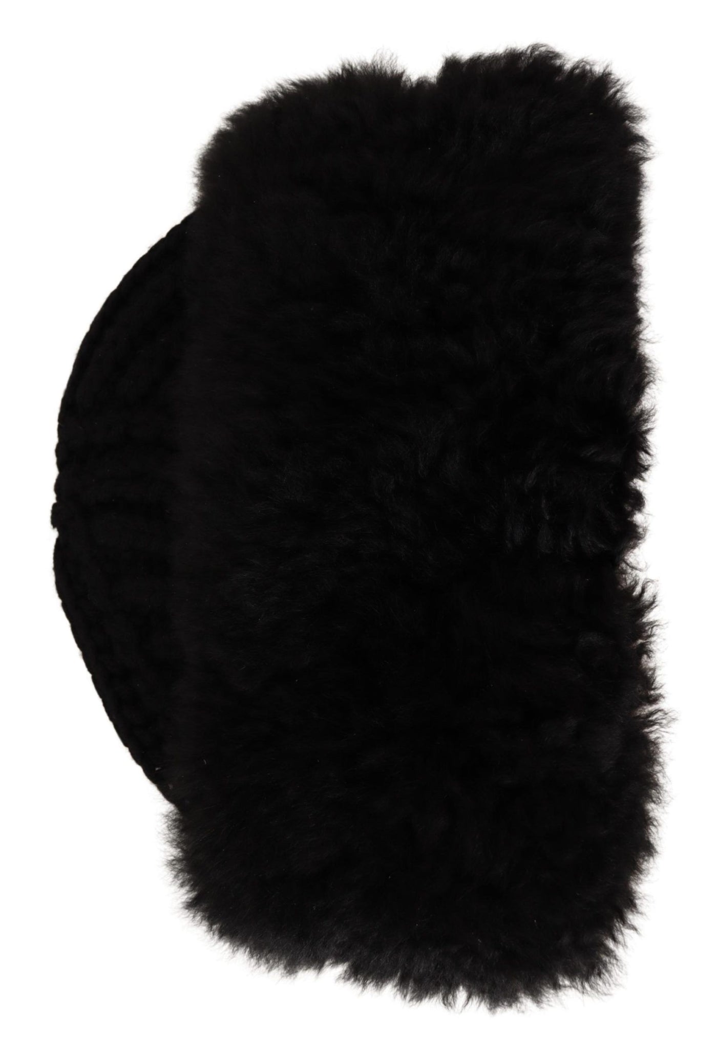 Bonnet en fourrure de cachemire noir Dolce &amp; Gabbana pour femme