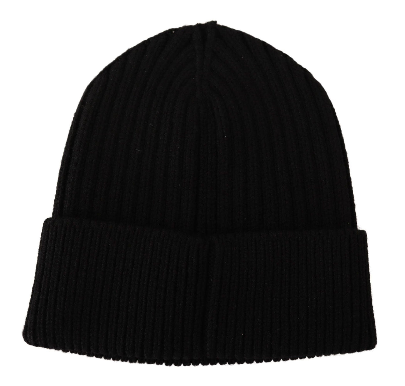 Bonnet d'hiver en laine noire Dolce &amp; Gabbana pour femme