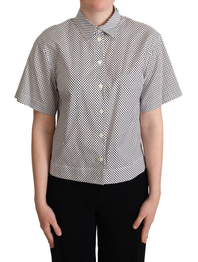 Chemise à col à pois noirs Dolce &amp; Gabbana blanche