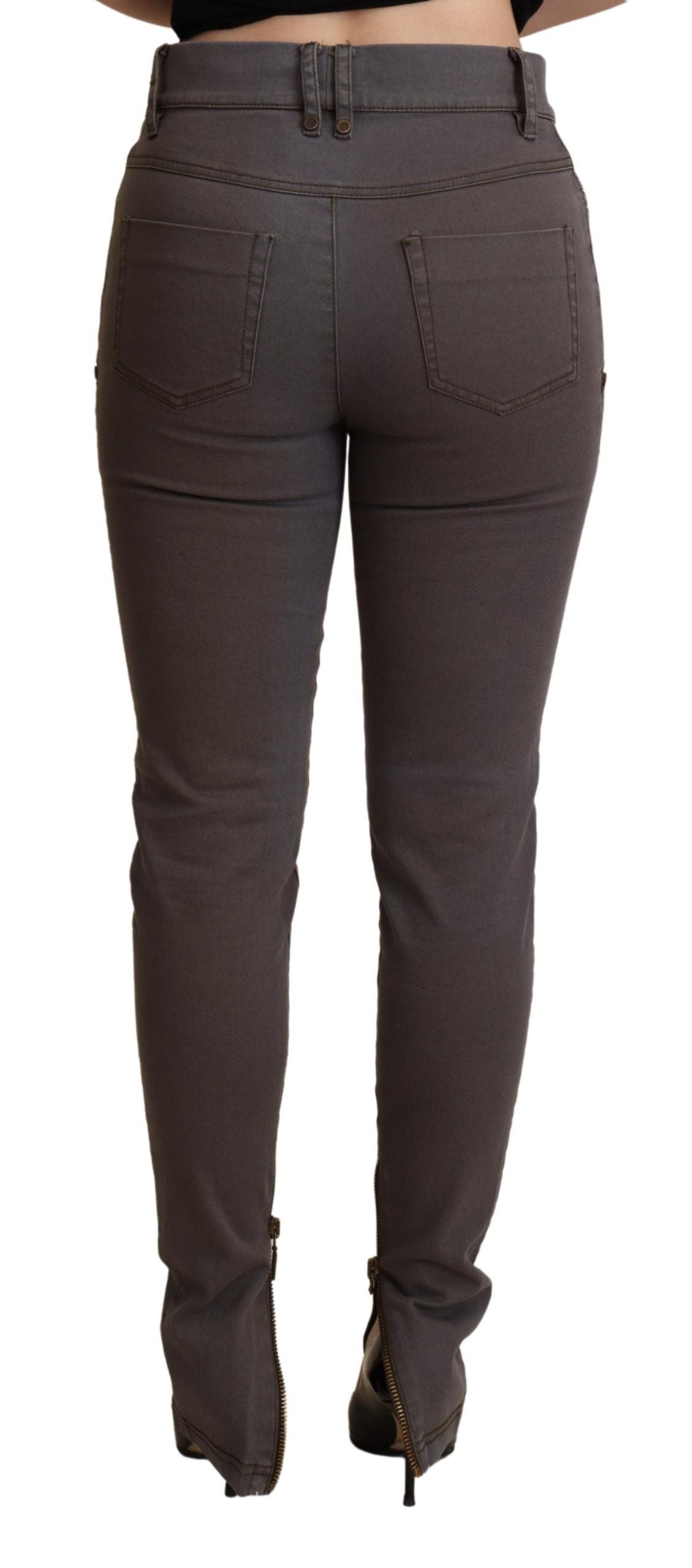 PLEIN SUD Bruine Katoenen Stretch Skinny Denim Jeans