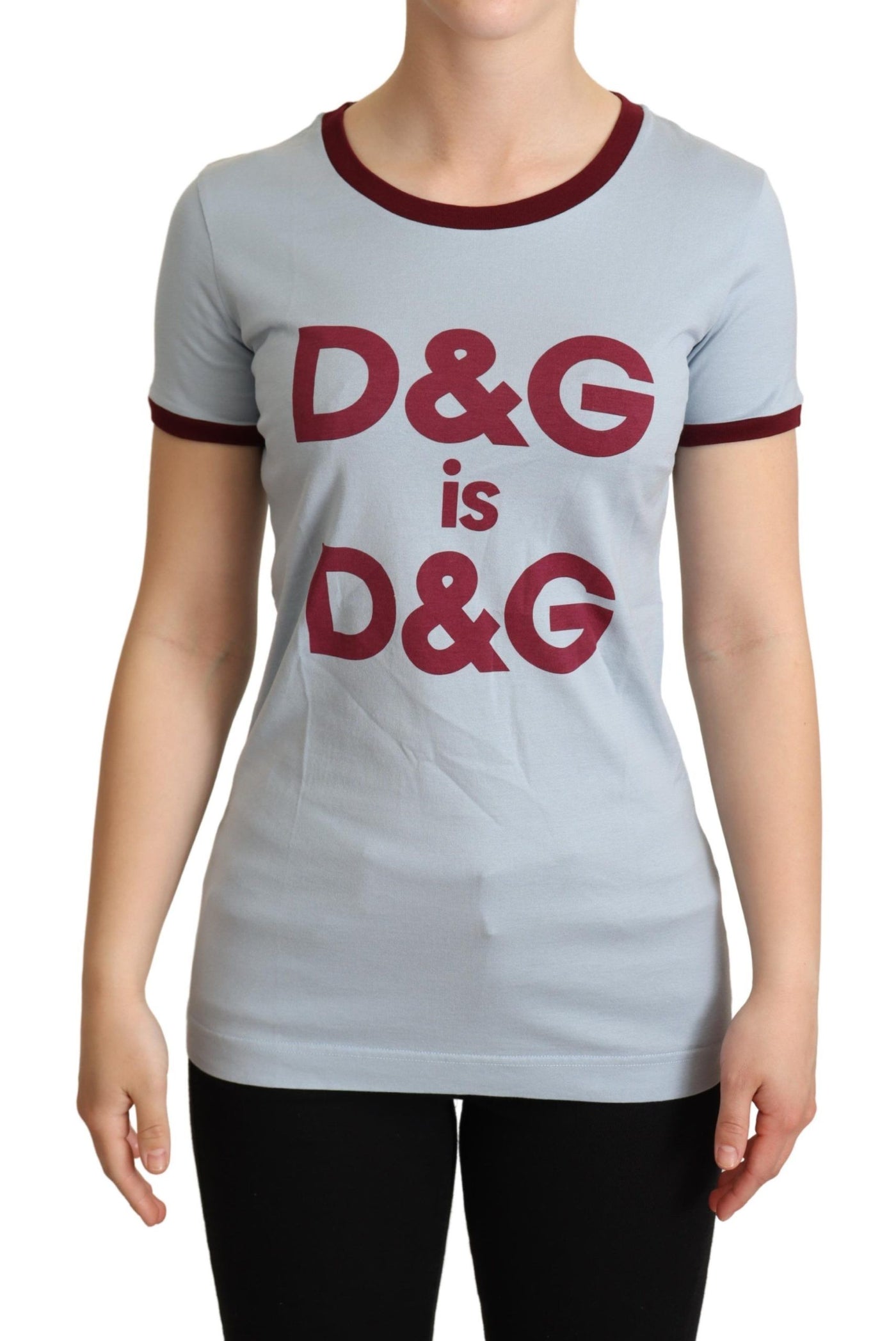 Dolce &amp; Gabbana Blauw Crewneck D&amp;G Top T-shirt