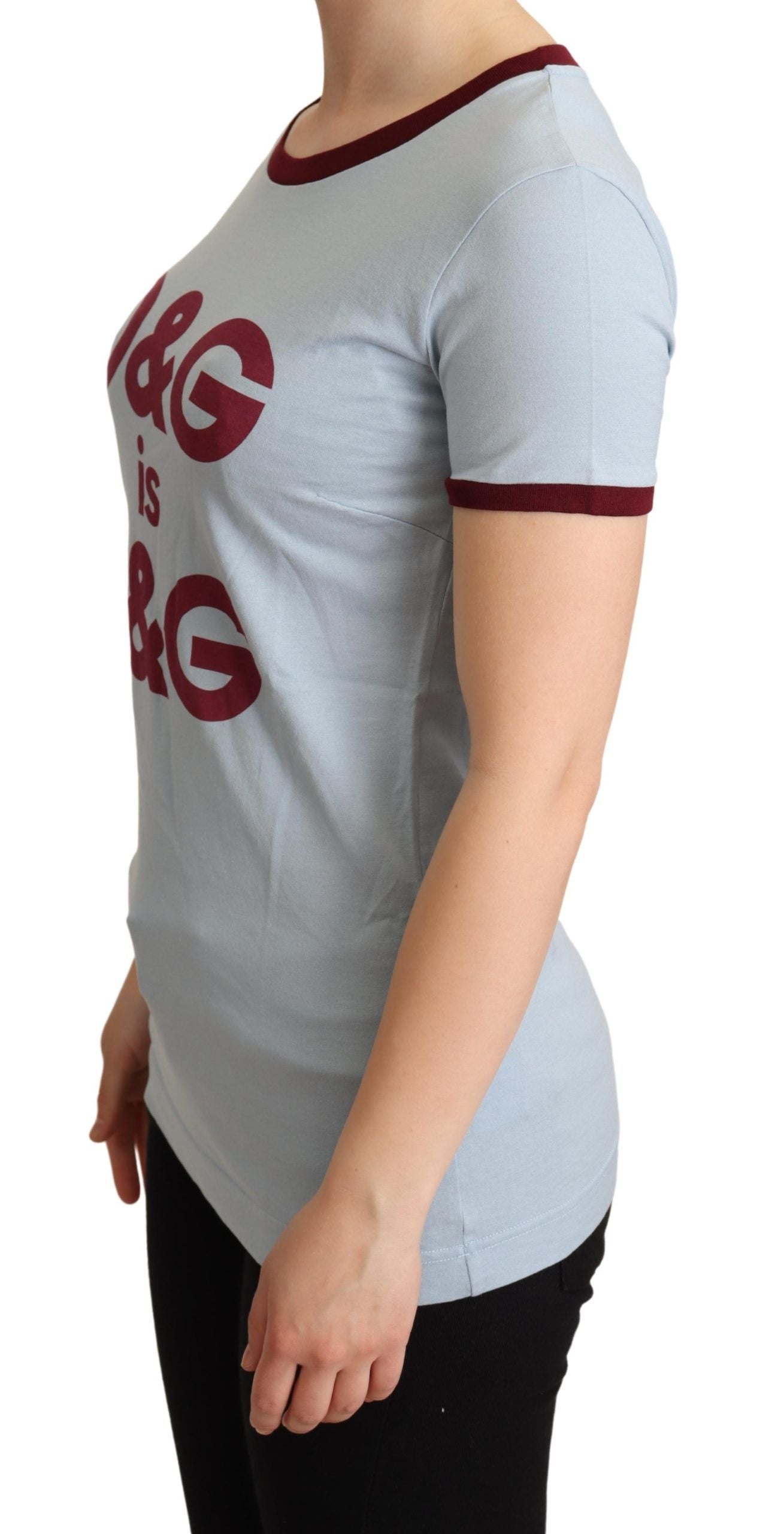 Dolce &amp; Gabbana Blauw Crewneck D&amp;G Top T-shirt