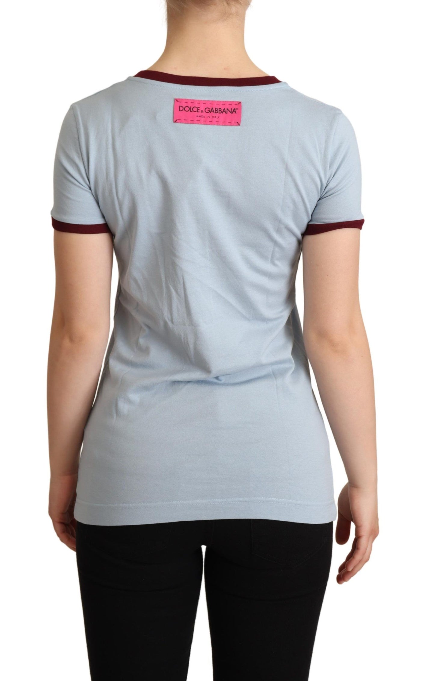 Dolce &amp; Gabbana Blauw Crewneck D&amp;G Top T-shirt