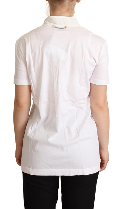 Dolce &amp; Gabbana Wit Katoenen Zijden I'm In Love Top T-shirt