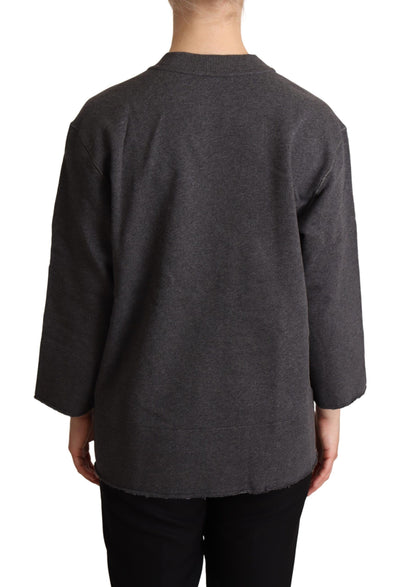 Pull-over brodé gris Dolce &amp; Gabbana pour femme