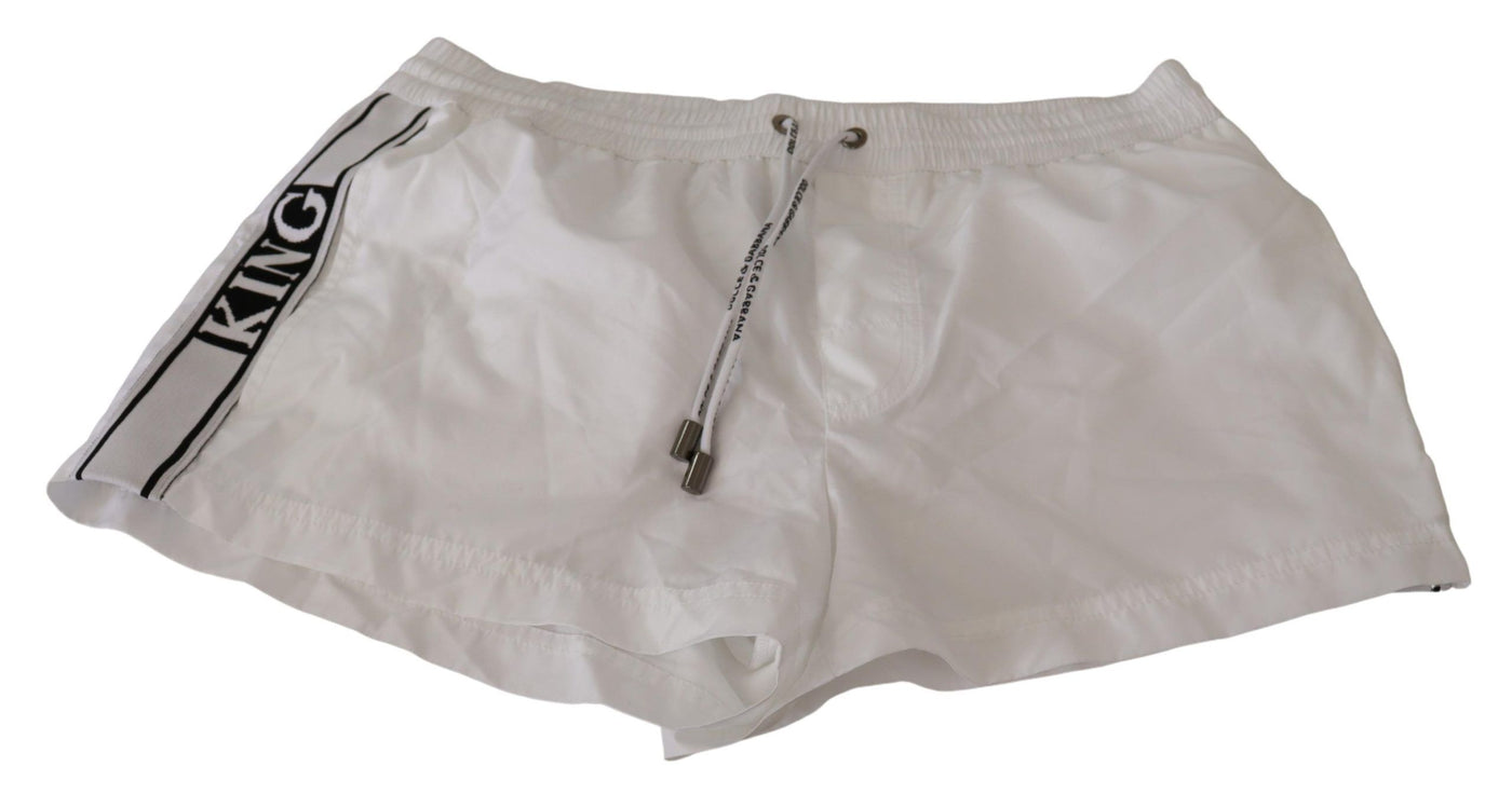 Maillots de bain et shorts de plage Dolce &amp; Gabbana White King pour homme