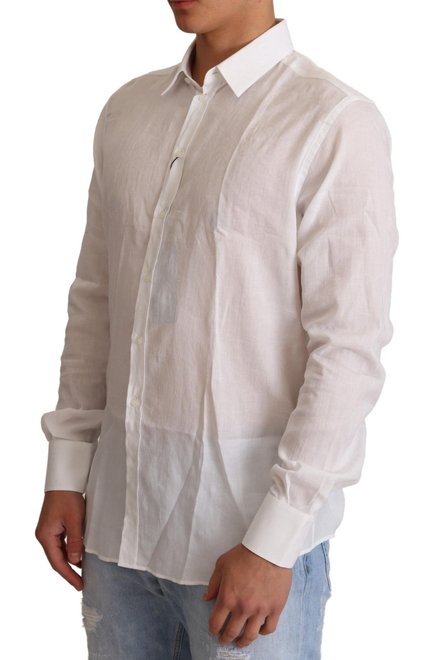 Dolce &amp; Gabbana Wit Katoenen MARTINI-shirt met Bloemenmotief