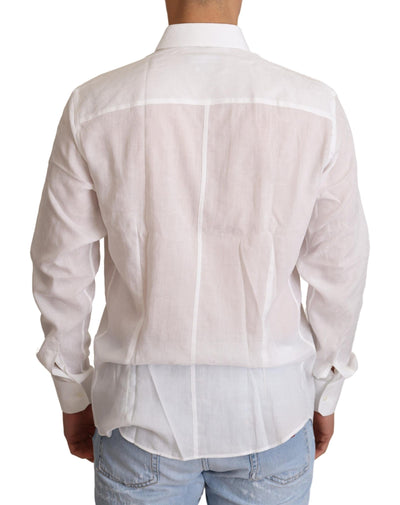Dolce &amp; Gabbana Wit Katoenen MARTINI-shirt met Bloemenmotief