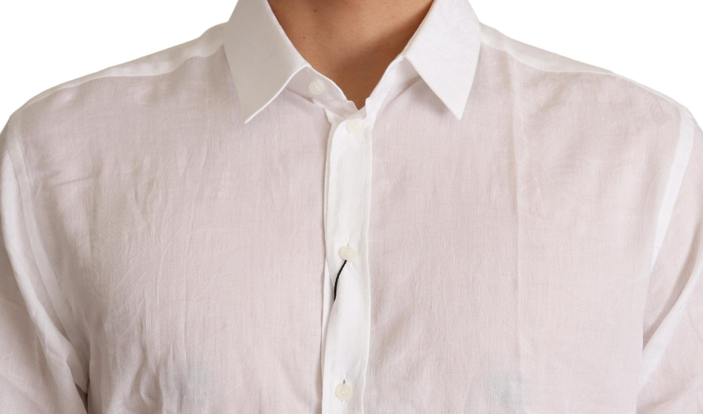 Dolce &amp; Gabbana Wit Katoenen MARTINI-shirt met Bloemenmotief