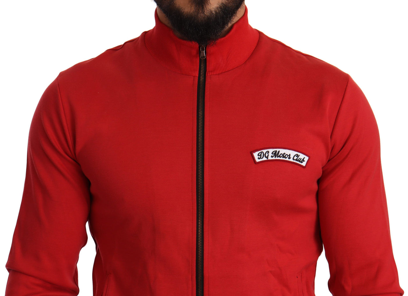 Dolce &amp; Gabbana Rode DG Motor Club Rits Stretch Trui