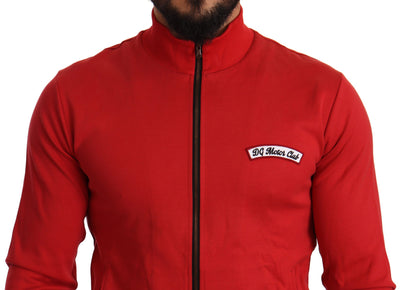 Dolce &amp; Gabbana Rode DG Motor Club Rits Stretch Trui