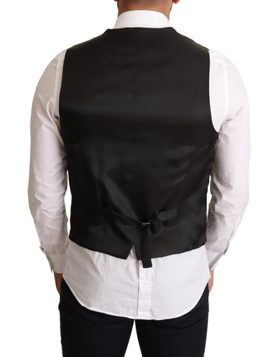 Dolce &amp; Gabbana Zwarte Wollen Formele Vestjurk