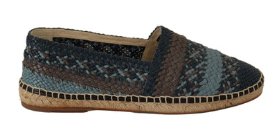 Dolce &amp; Gabbana Blauwgrijze Slip On Buffalo Espadrille Schoenen
