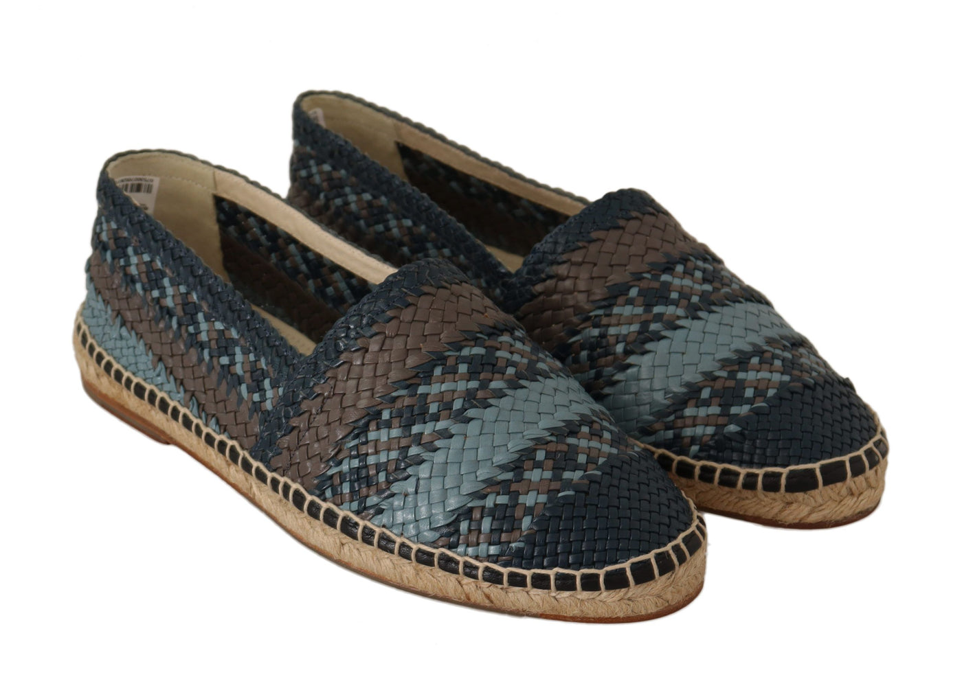 Dolce &amp; Gabbana Blauwgrijze Slip On Buffalo Espadrille Schoenen