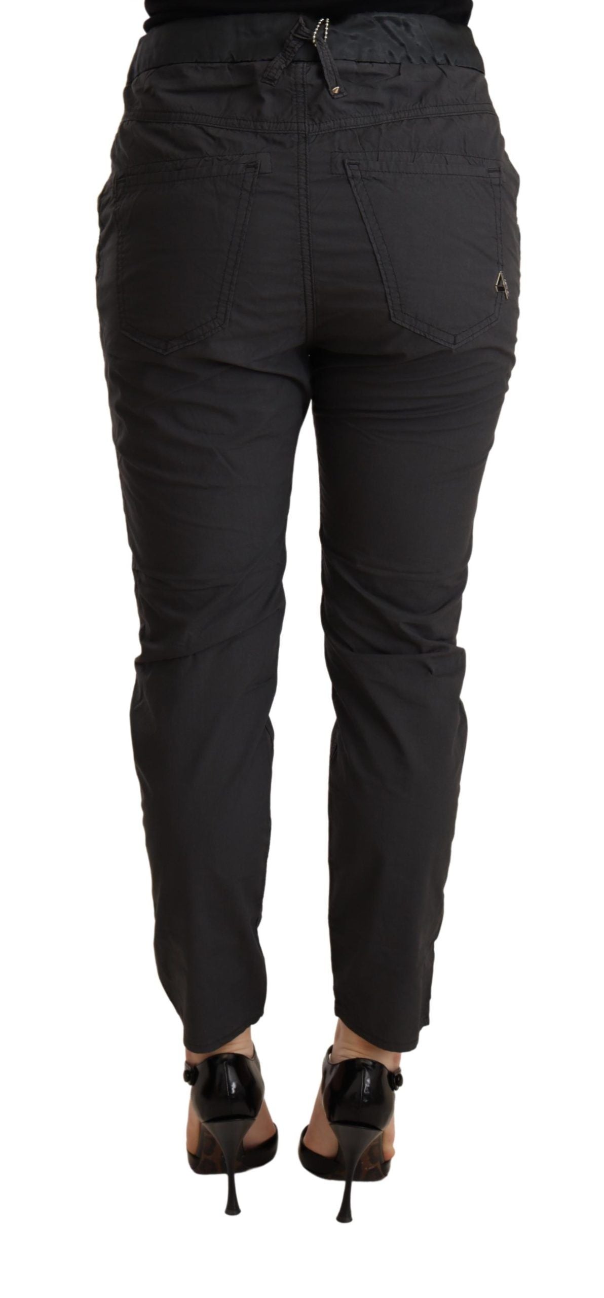 Pantalon slim en coton gris taille moyenne CYCLE