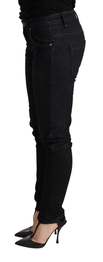 Acht Blue Washed Low Waist Skinny Denim Broek