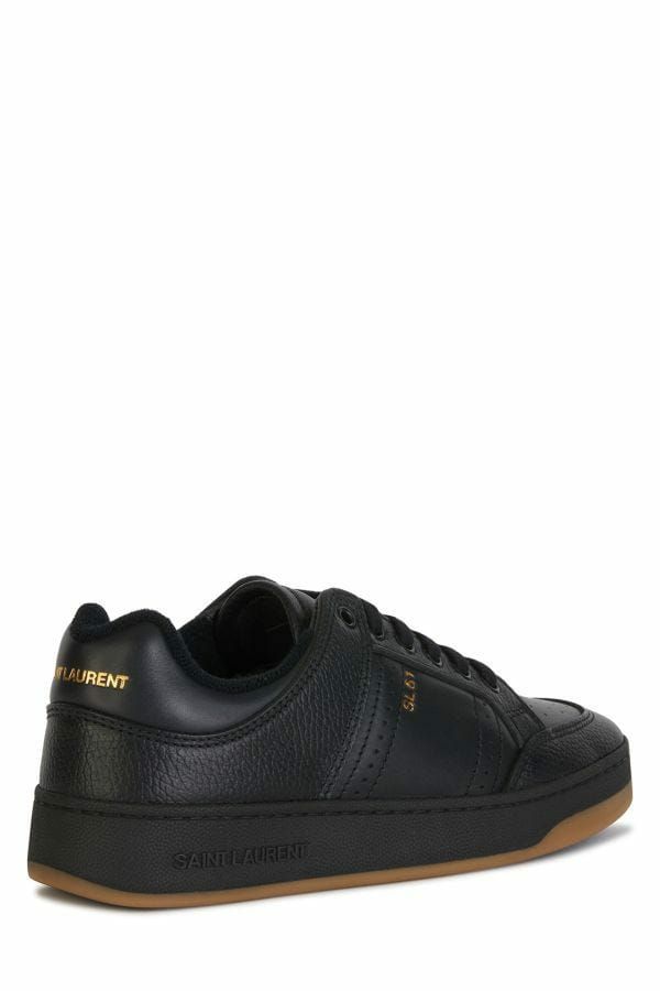 Baskets basses élégantes en cuir noir Saint Laurent