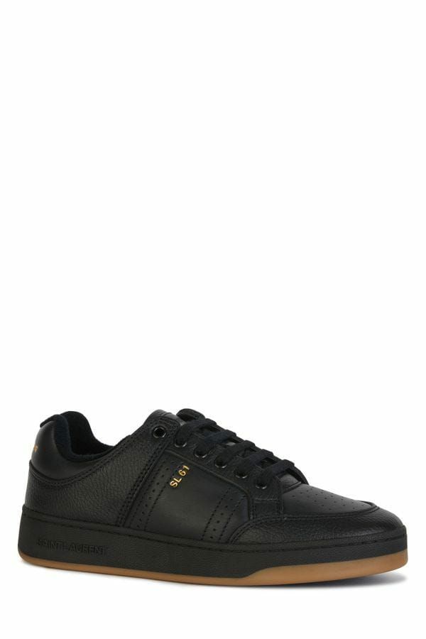 Baskets basses élégantes en cuir noir Saint Laurent