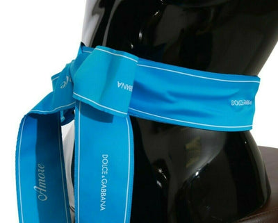 Ceinture large à nœud et ruban bleu Dolce &amp; Gabbana