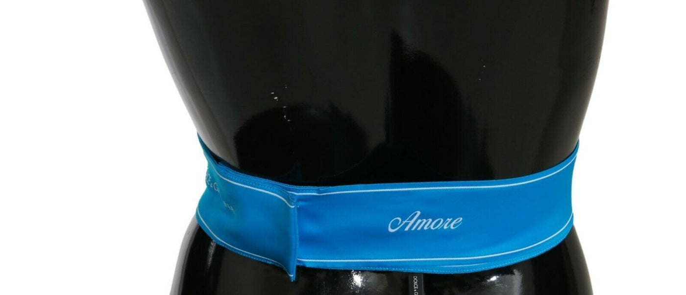 Ceinture large à nœud et ruban bleu Dolce &amp; Gabbana
