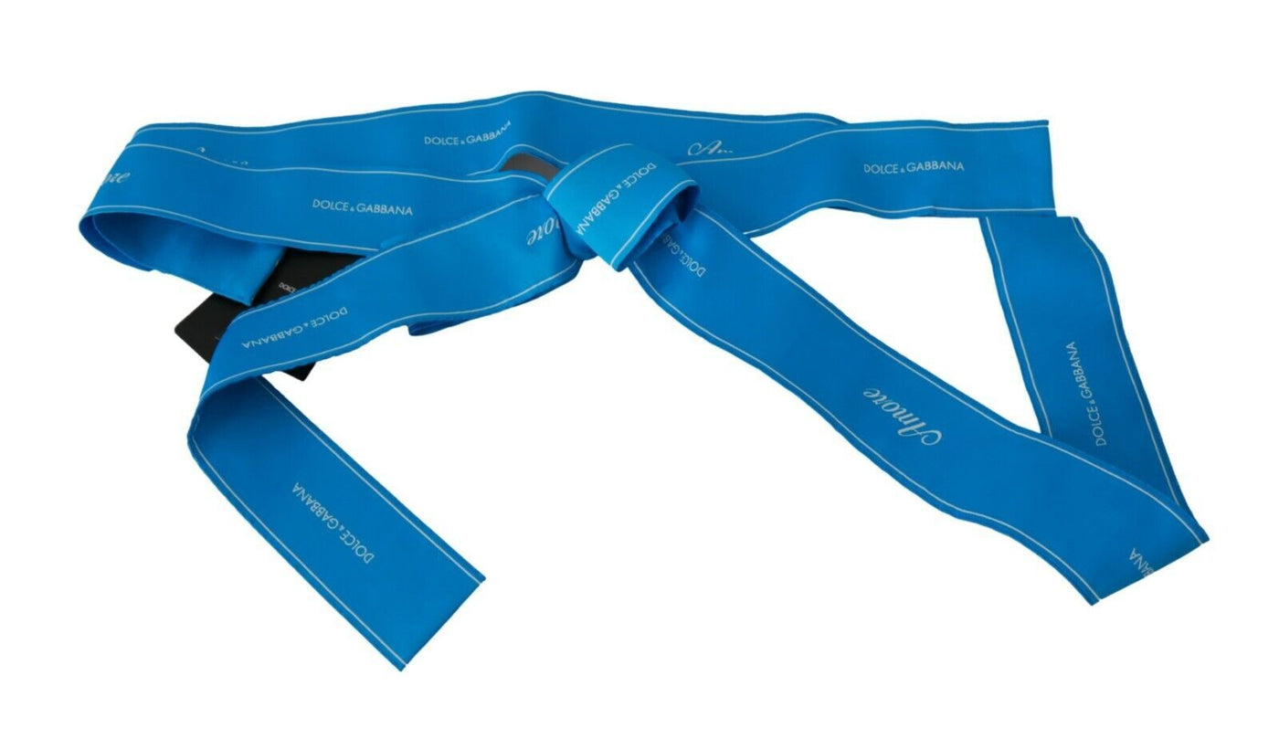 Ceinture large à nœud et ruban bleu Dolce &amp; Gabbana