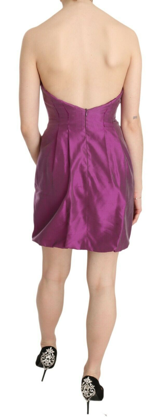 Ermanno Scervino roze halter backless midi effen jurk
