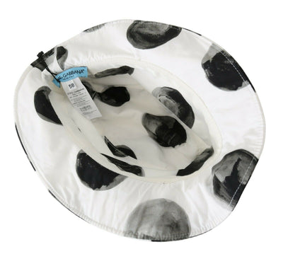 Dolce &amp; Gabbana Witte Katoenen Emmerhoed met Grote Polka Dots