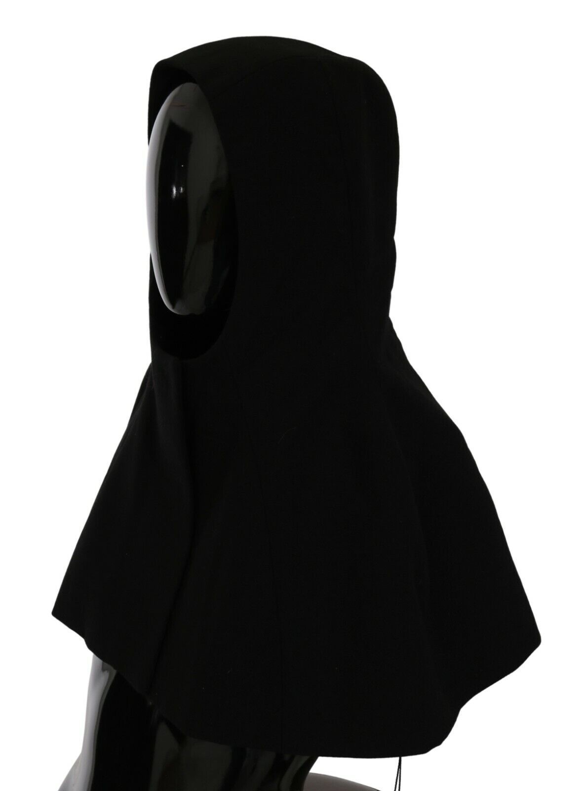 Bonnet écharpe à capuche en laine noire Dolce &amp; Gabbana