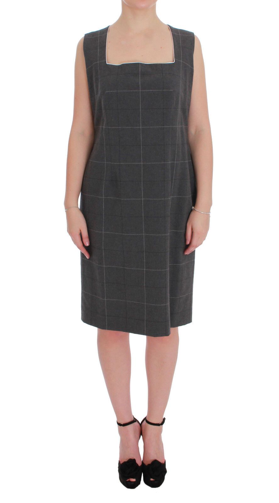Ensemble blazer et robe en coton à carreaux gris BENCIVENGA