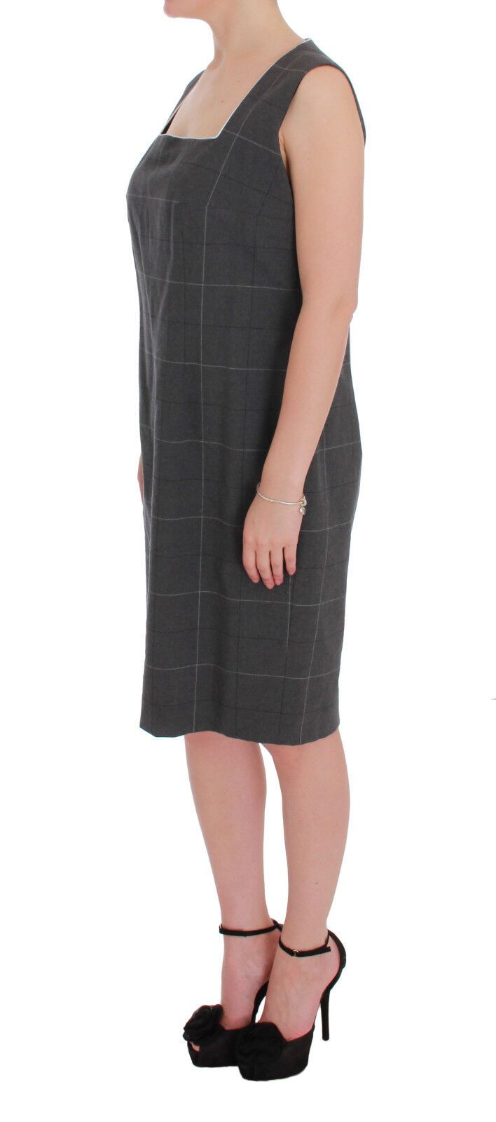 Ensemble blazer et robe en coton à carreaux gris BENCIVENGA