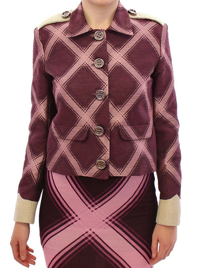Trench-coat à carreaux de House of Holland, veste violette