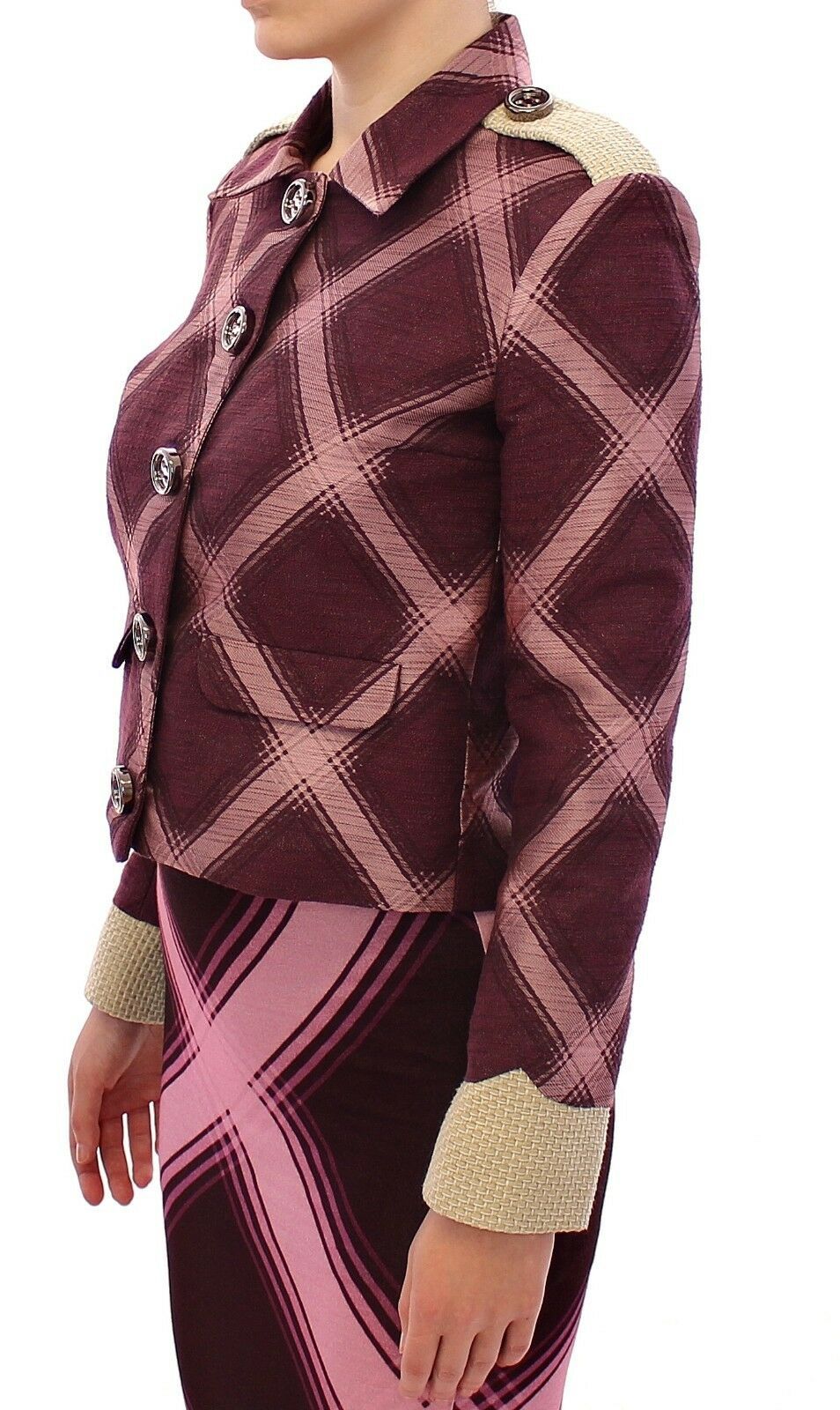 Trench-coat à carreaux de House of Holland, veste violette