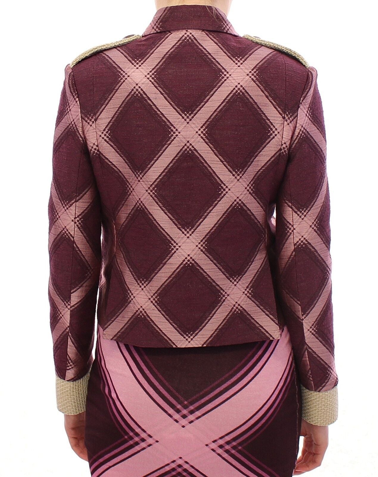 Trench-coat à carreaux de House of Holland, veste violette