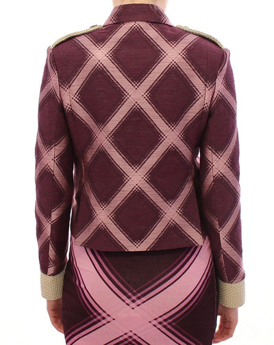 Trench-coat à carreaux de House of Holland, veste violette