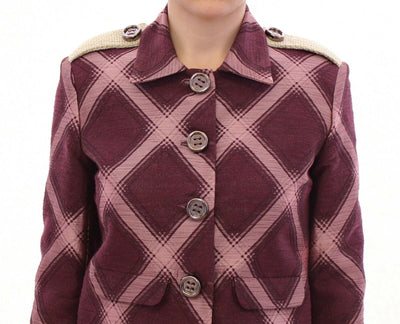 Trench-coat à carreaux de House of Holland, veste violette