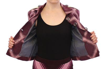 Trench-coat à carreaux de House of Holland, veste violette