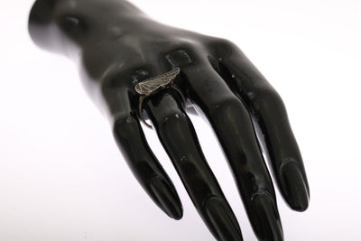 Nialaya Zilveren Dames Zwarte CZ Rhodium 925 Ring