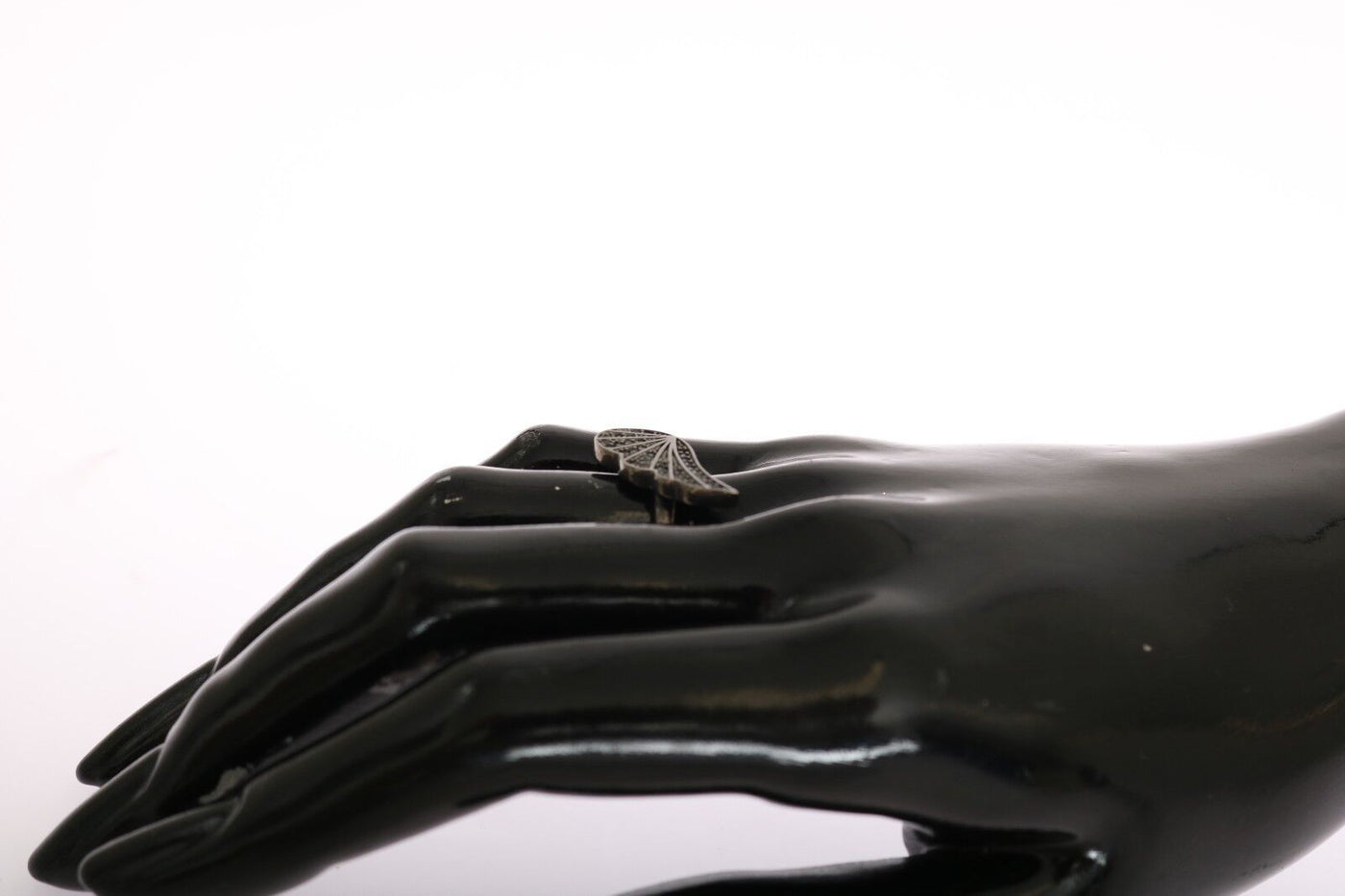 Nialaya Zilveren Dames Zwarte CZ Rhodium 925 Ring