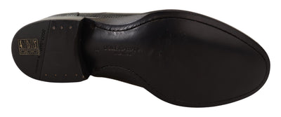 Chaussures Derby en cuir de lézard noir Dolce &amp; Gabbana