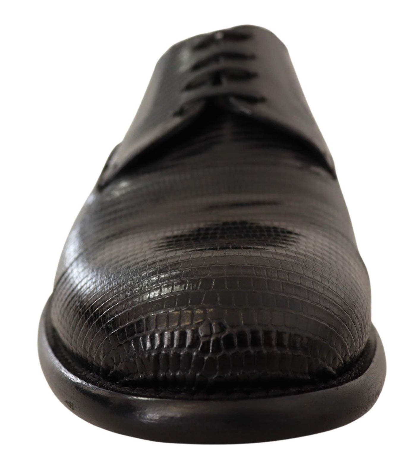 Chaussures Derby en cuir de lézard noir Dolce &amp; Gabbana