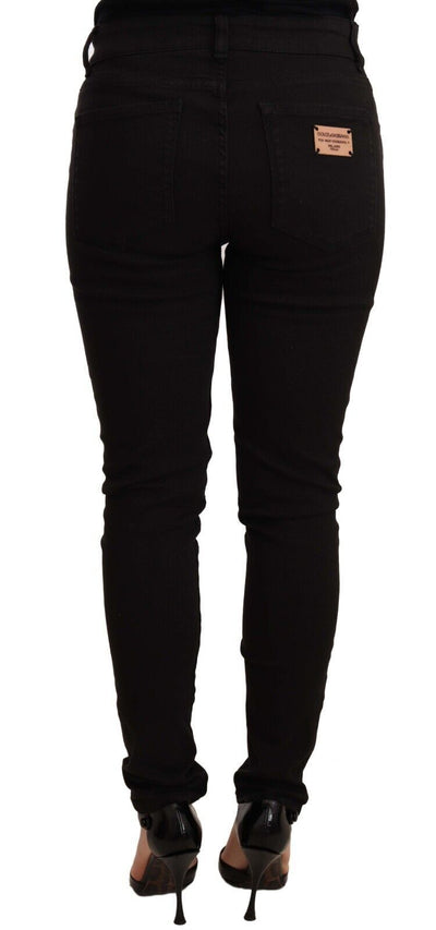 Jean slim en coton stretch noir Dolce &amp; Gabbana