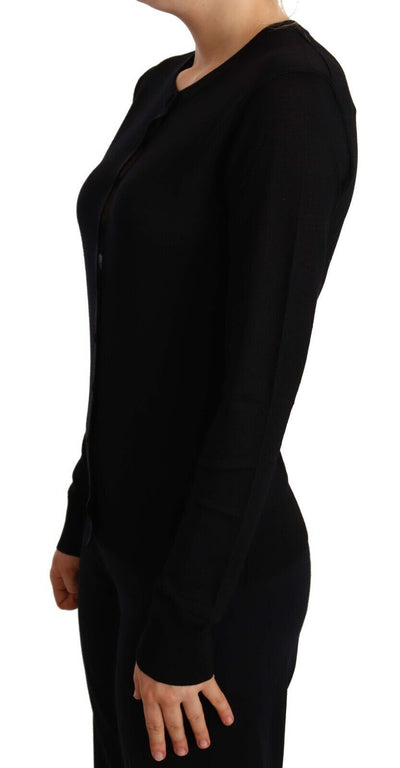 Pull ras du cou noir Dolce &amp; Gabbana en laine STAFF