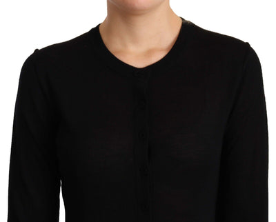 Pull ras du cou noir Dolce &amp; Gabbana en laine STAFF