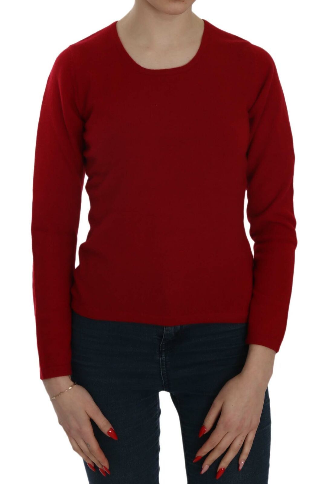 Pull col rond rouge en cachemire MILA SCHÖN