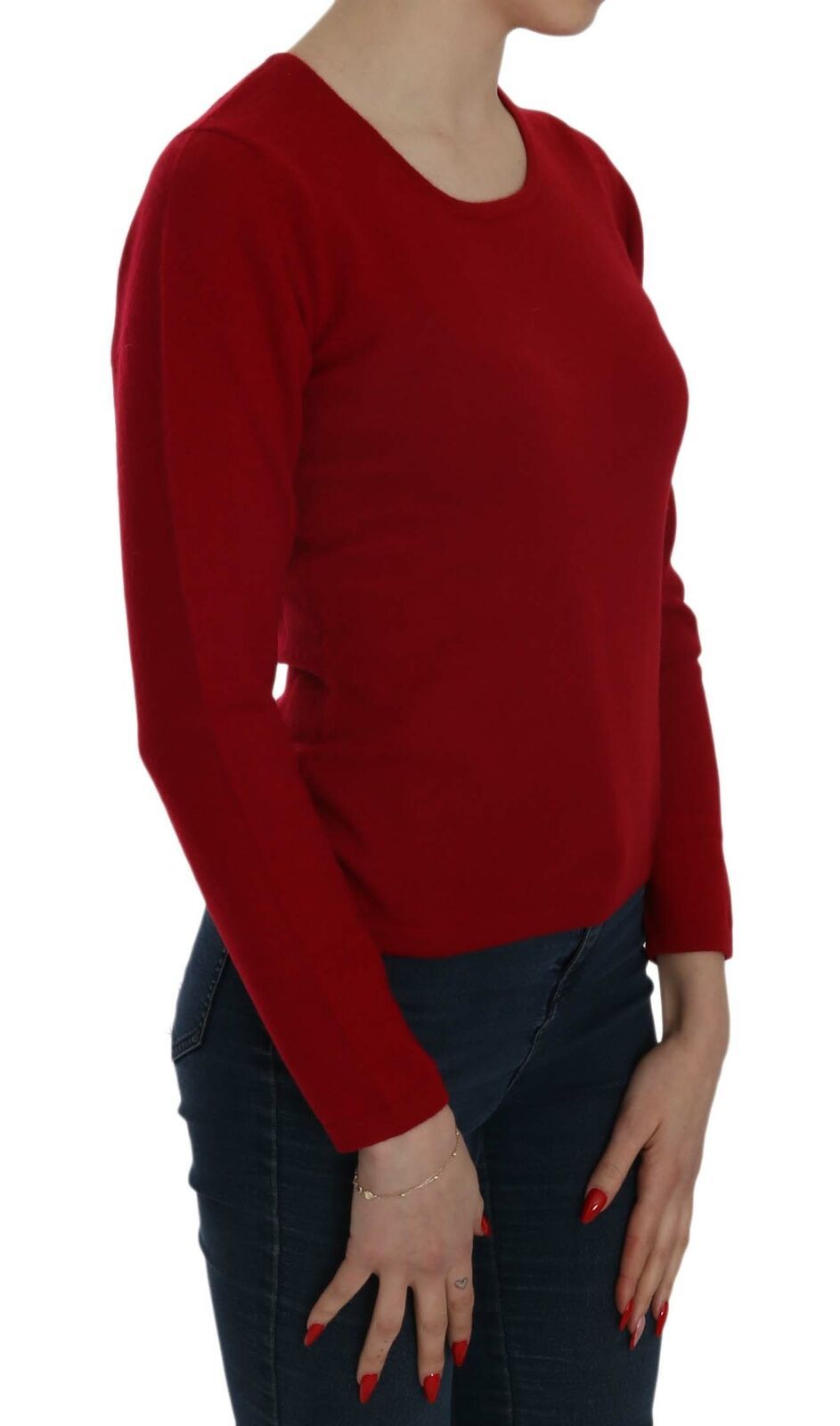 Pull col rond rouge en cachemire MILA SCHÖN