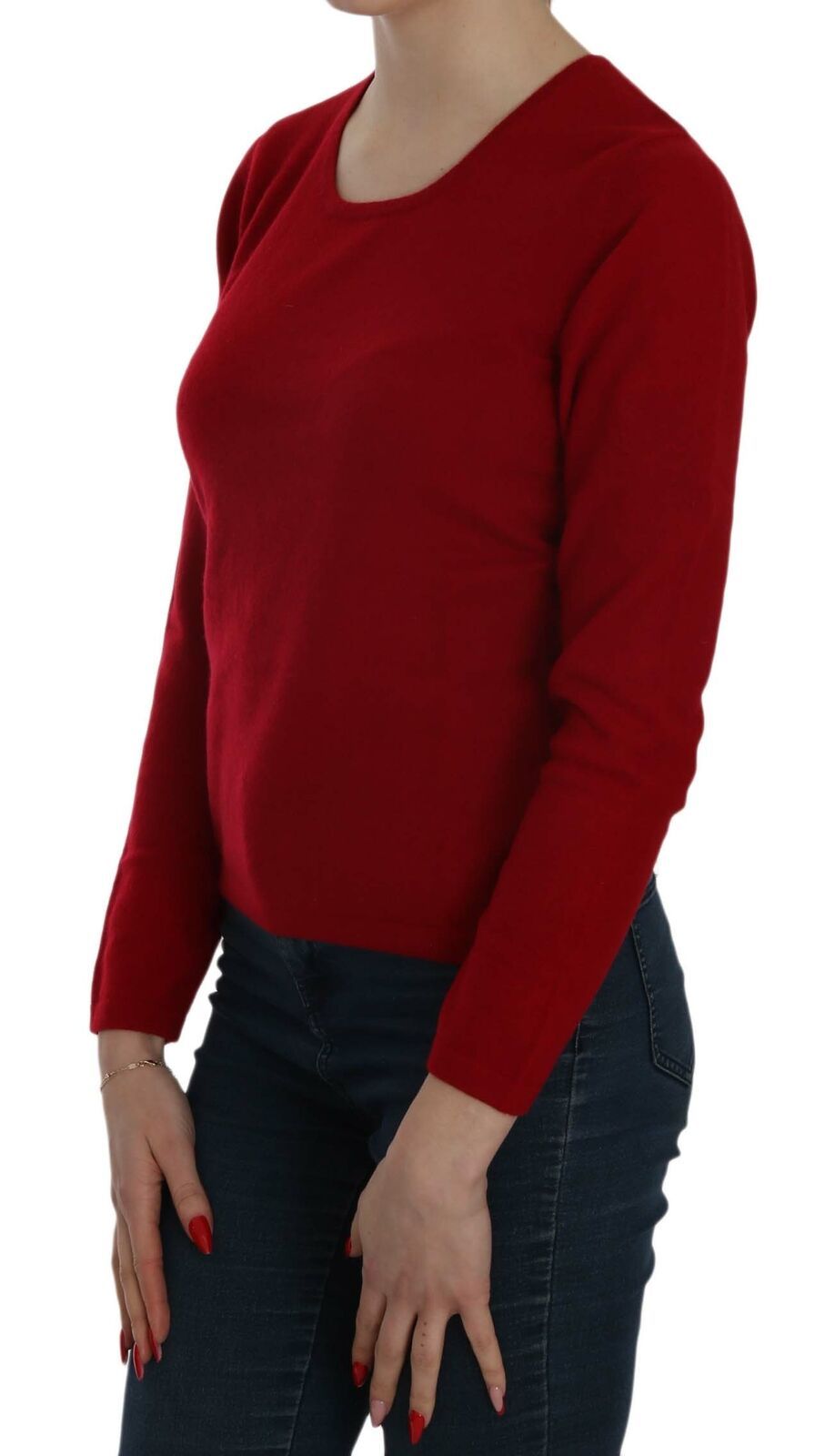 Pull col rond rouge en cachemire MILA SCHÖN