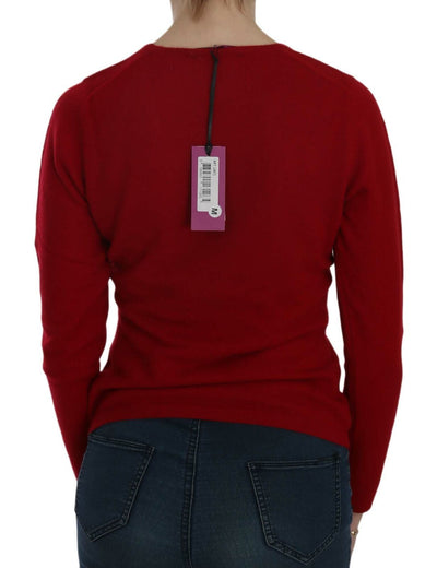 Pull col rond rouge en cachemire MILA SCHÖN