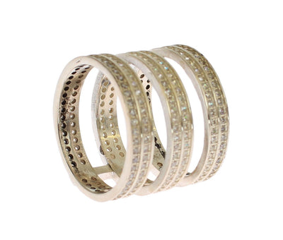 Nialaya authentieke damesring met heldere zirkonia van 925 sterling zilver